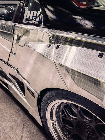 FK101 - Cyber Steal (Silver Chrome Brushed) Dynamic PPF [Dry Apply]