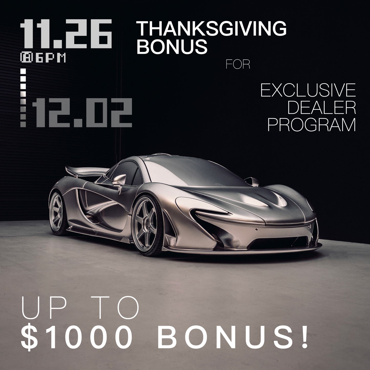 Exclusive Dealer Sign up/Reload - Thanksgiving Bonus