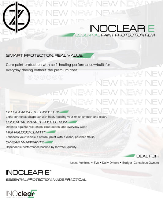 INOCLEAR E - 7.5MIL Gloss Paint Protection Film 60" x 50FT