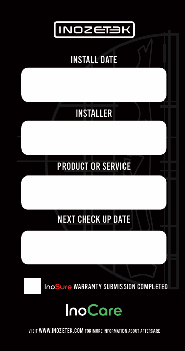 Door Jam Check-Up Stickers (PACK OF 10) – Inozetek USA
